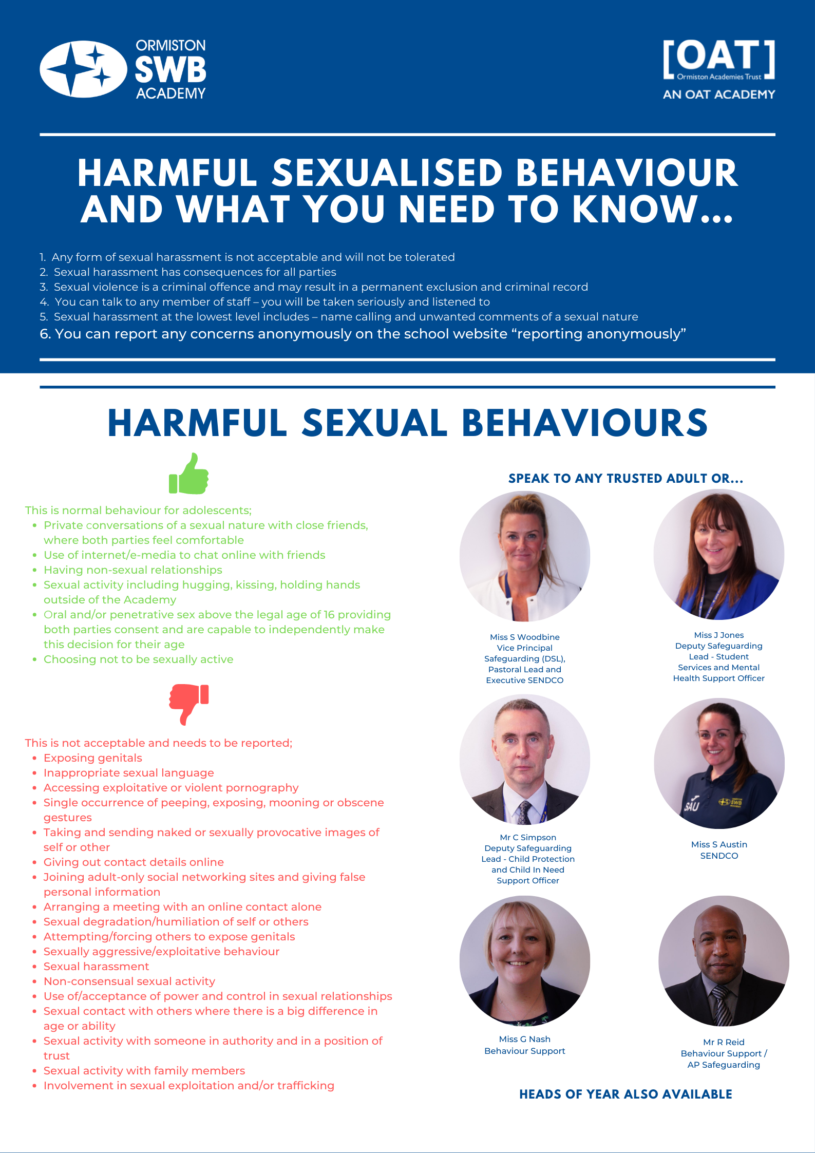 Ormiston SWB Academy - Safeguarding