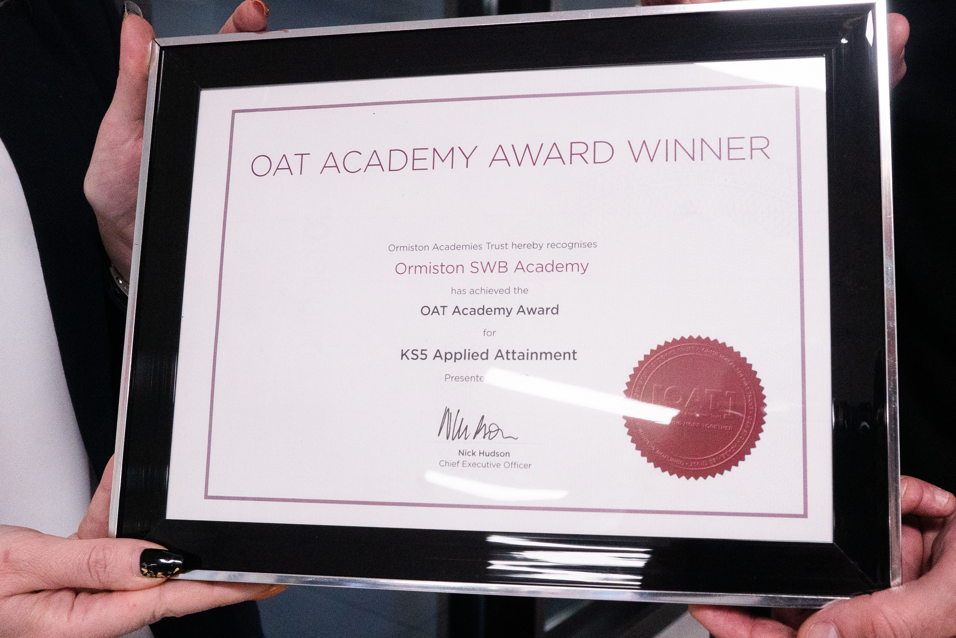 Highest achieving Sixth Form award!
