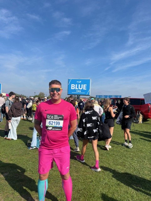 Mr Mason runs the London Marathon!